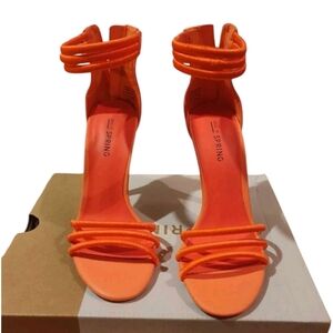 NWT Call It Spring Orange Strappy Sandals Size 6.5
